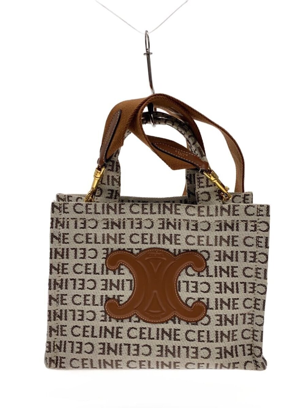 Celine Cabaretice Tote Bag Canvas White